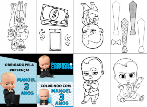 Livrinho de Colorir O Poderoso Chefinho para Editar Online