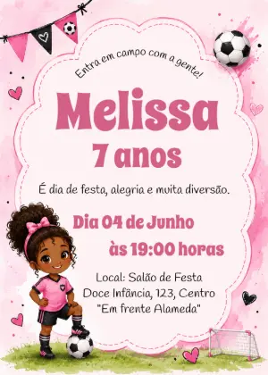 Soccer Birthday Invitation – Static – Idesign Personalizados