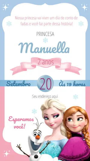 Invitación de cumpleaños Princesas – Estático – MR Produções