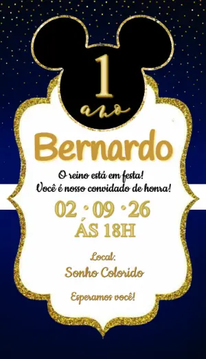 Mickey Mouse Birthday Invitation – Static – Fernando Martins