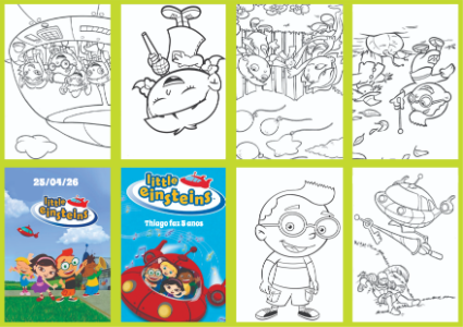 Livrinho de Colorir Little Einsteins para Aniversário Editável