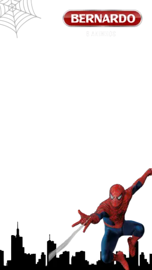 Moldura para Story Aniversário Homem Aranha para Editar