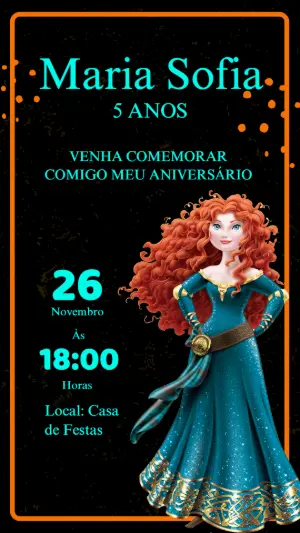 Invitación de cumpleaños Princesas – Estático – Arte Coelho Digital