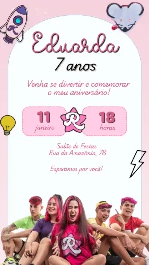 Convite de Aniversário Emilly Vick Editável Online