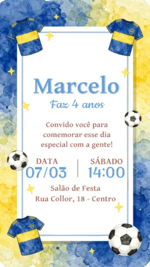 Soccer Birthday Invitation – Static – CollorGraph EDITOR