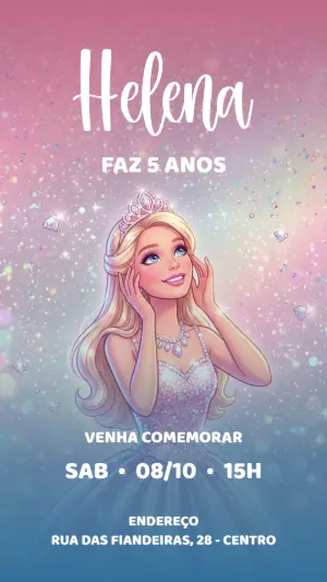 Invitación de cumpleaños Princesas – Estático – Voxalis