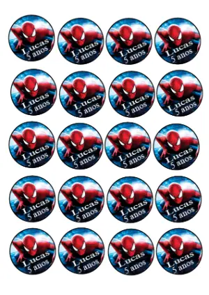 Tag de Aniversário Homem-Aranha Editável para Lembrancinha