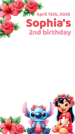 Editable Lilo & Stitch Photo Frame Template