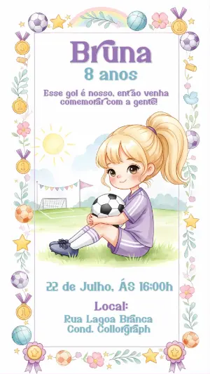Soccer Birthday Invitation – Static – Gisele