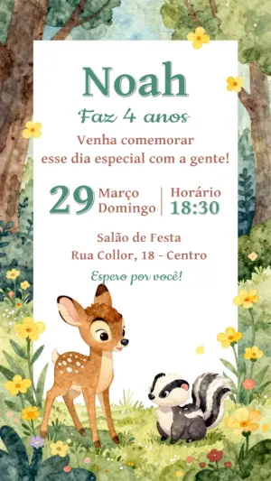 Animals Birthday Invitation – Static – CollorGraph EDITOR