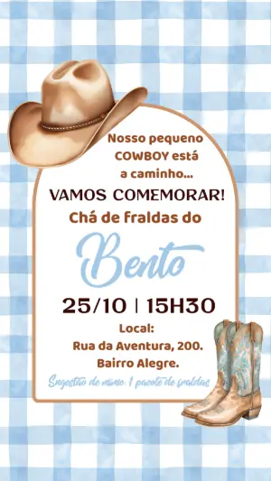 Invito baby shower – Statico – Gley Leobas