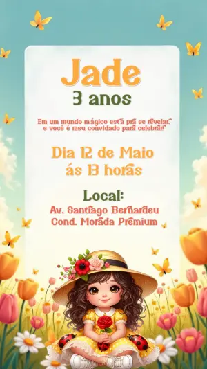 Invitación de cumpleaños Jardín encantado – Estático – CollorGraph Convites
