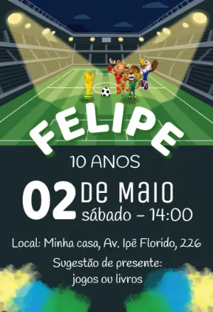 Soccer Birthday Invitation – Static – ig: @illustragio
