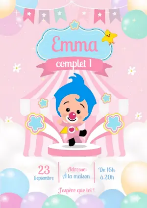 Invitation Anniversaire Plim Plim Fille à Modifier en Ligne