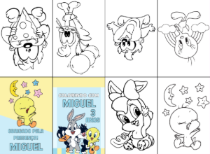 Livrinho de Colorir Baby Looney Tunes para Editar Online
