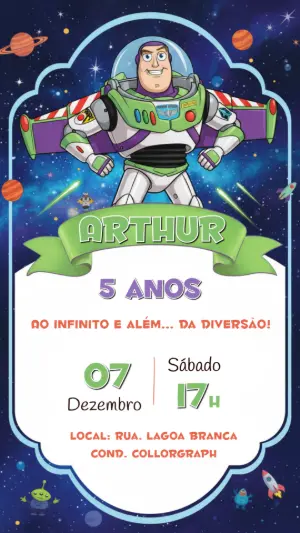 Invitation d'anniversaire Toy Story – Statique – CollorGraph Convites