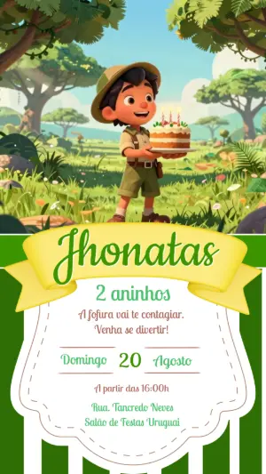 Safari Birthday Invitation – Static – CollorGraph Convites