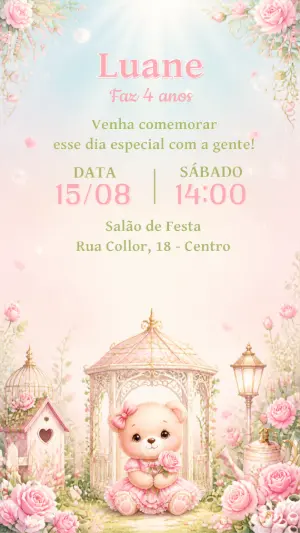 Invitación de cumpleaños Jardín encantado – Estático – CollorGraph EDITOR