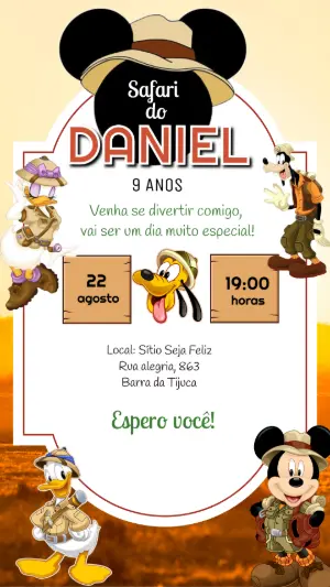 Safari Birthday Invitation – Static – Felicity Artes