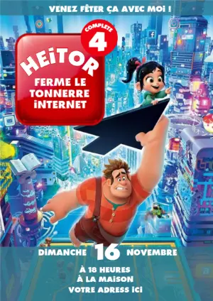 Invitation Anniversaire Les Mondes de Ralph modèle à modifier