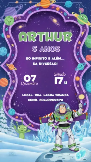 Invitation d'anniversaire Toy Story – Statique – CollorGraph Convites