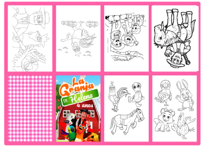 Mini Livro de Atividades Fazenda do Zenon Desenhos para Colorir