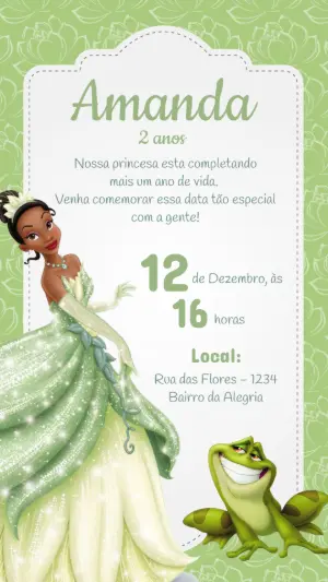 Invito di compleanno Principesse – Statico – Arte Coelho Digital