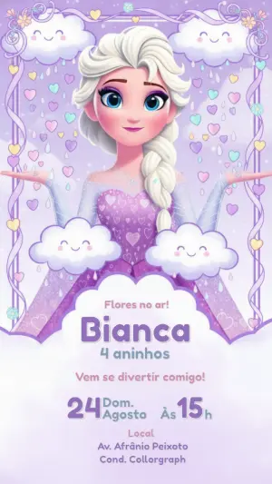 Frozen Birthday Invitation – Static – CollorGraph EDITOR