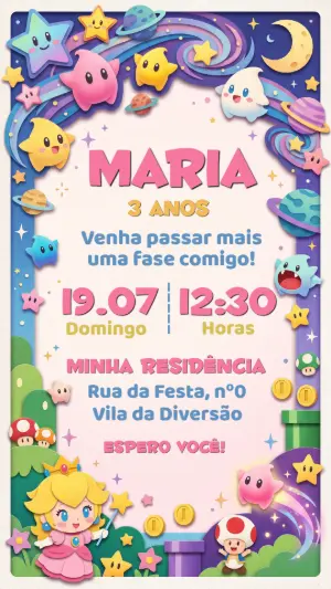 Invitación de cumpleaños Princesas – Estático – Convide aê!