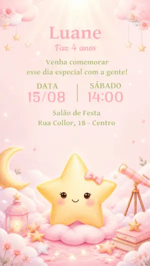 Invitación de cumpleaños Princesas – Estático – CollorGraph EDITOR