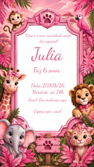 Safari Birthday Invitation – Static – Laiane