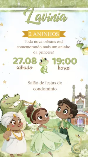 Invitación de cumpleaños Princesas – Estático – Arte Coelho Digital