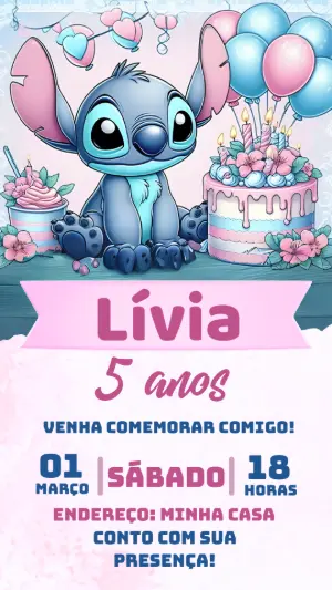 Invitación de cumpleaños Stitch – Estático – ANDRE