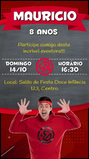 Convite Animado Aniversário Enaldinho para Editar