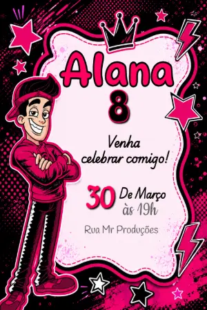 Convite de Aniversário Enaldinho para Editar