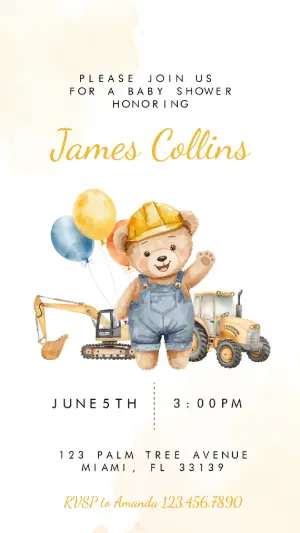 Invito baby shower – Statico – Gley Leobas