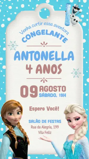 Frozen Birthday Invitation – Static – Lily Arts Design