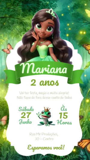 Invitación de cumpleaños Princesas – Estático – MR Produções