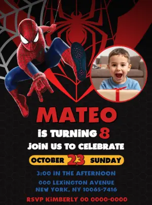 Convite Homem-Aranha – Estático – Decore Arte