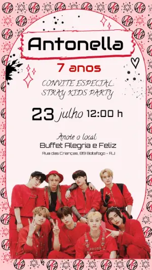 Invitation d'anniversaire KPop Demon Hunters – Statique – Felicity Artes