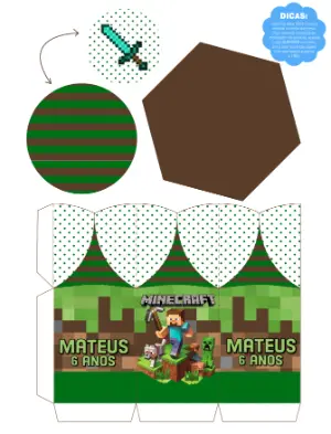 Centro de Mesa MInecraft para Editar