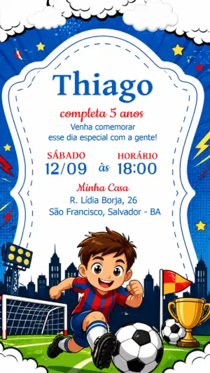 Soccer Birthday Invitation – Static – CollorGraph EDITOR