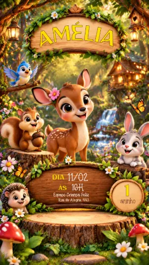 Animals Birthday Invitation – Static – Felicity Artes