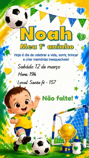 Soccer Birthday Invitation – Static – VM criações