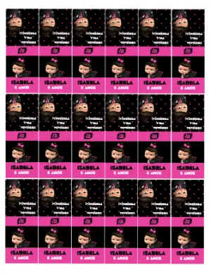 Rótulo Editável A Chefinha para Lembrancinha Tic Tac Rosa