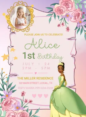 Invitación de cumpleaños Princesas – Estático – Decore Arte