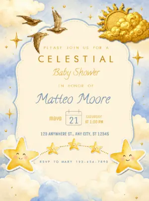 Invito baby shower – Statico – Decore Arte