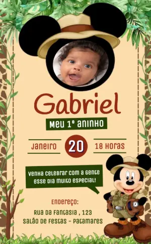 Safari Birthday Invitation – Static – PrestigioMkt