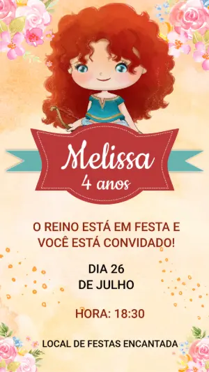 Invitación de cumpleaños Princesas – Estático – Arte Coelho Digital