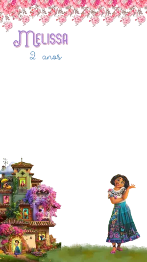 Moldura para Story Aniversário Encanto Editável Online